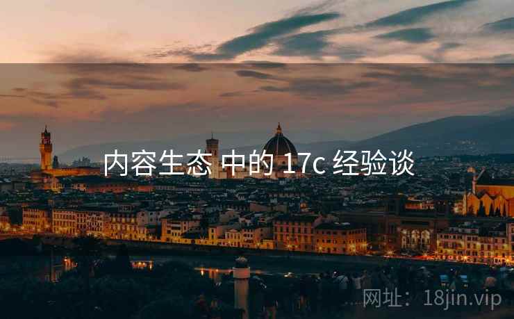 内容生态 中的 17c 经验谈
