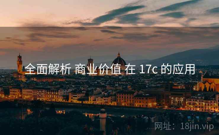 全面解析 商业价值 在 17c 的应用